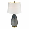 Homeroots 30.25 x 16 x 16 in. Trend Home 1-Light Brass Table Lamp 399164